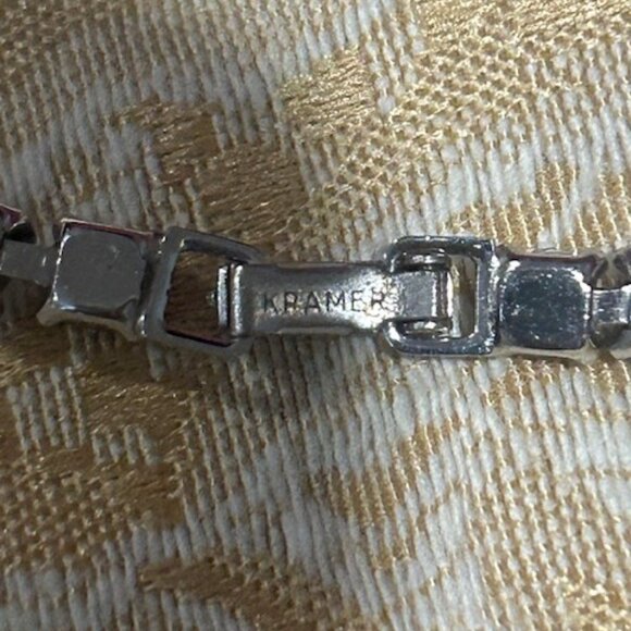 KRAMER Clear Rhinestone Black Tie Choker NECKLACE - Picture 9 of 10